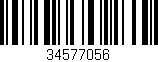 Código de barras (EAN, GTIN, SKU, ISBN): '34577056'