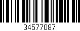 Código de barras (EAN, GTIN, SKU, ISBN): '34577087'