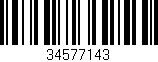 Código de barras (EAN, GTIN, SKU, ISBN): '34577143'