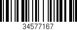 Código de barras (EAN, GTIN, SKU, ISBN): '34577167'