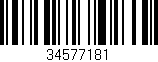 Código de barras (EAN, GTIN, SKU, ISBN): '34577181'