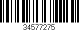 Código de barras (EAN, GTIN, SKU, ISBN): '34577275'