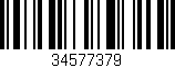 Código de barras (EAN, GTIN, SKU, ISBN): '34577379'