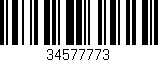 Código de barras (EAN, GTIN, SKU, ISBN): '34577773'
