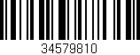 Código de barras (EAN, GTIN, SKU, ISBN): '34579810'
