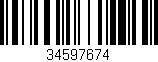 Código de barras (EAN, GTIN, SKU, ISBN): '34597674'