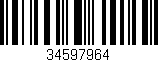 Código de barras (EAN, GTIN, SKU, ISBN): '34597964'