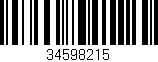 Código de barras (EAN, GTIN, SKU, ISBN): '34598215'