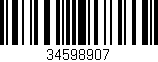 Código de barras (EAN, GTIN, SKU, ISBN): '34598907'