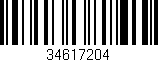 Código de barras (EAN, GTIN, SKU, ISBN): '34617204'