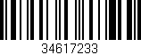 Código de barras (EAN, GTIN, SKU, ISBN): '34617233'