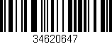 Código de barras (EAN, GTIN, SKU, ISBN): '34620647'