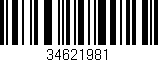 Código de barras (EAN, GTIN, SKU, ISBN): '34621981'