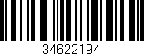 Código de barras (EAN, GTIN, SKU, ISBN): '34622194'