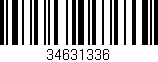 Código de barras (EAN, GTIN, SKU, ISBN): '34631336'