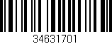Código de barras (EAN, GTIN, SKU, ISBN): '34631701'