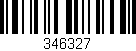 Código de barras (EAN, GTIN, SKU, ISBN): '346327'