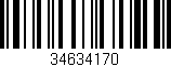 Código de barras (EAN, GTIN, SKU, ISBN): '34634170'