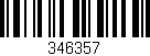 Código de barras (EAN, GTIN, SKU, ISBN): '346357'