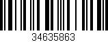Código de barras (EAN, GTIN, SKU, ISBN): '34635863'