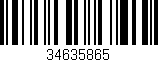 Código de barras (EAN, GTIN, SKU, ISBN): '34635865'