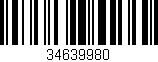Código de barras (EAN, GTIN, SKU, ISBN): '34639980'