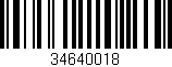 Código de barras (EAN, GTIN, SKU, ISBN): '34640018'