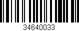 Código de barras (EAN, GTIN, SKU, ISBN): '34640033'