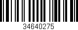Código de barras (EAN, GTIN, SKU, ISBN): '34640275'