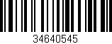Código de barras (EAN, GTIN, SKU, ISBN): '34640545'