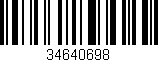 Código de barras (EAN, GTIN, SKU, ISBN): '34640698'