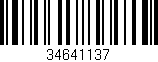 Código de barras (EAN, GTIN, SKU, ISBN): '34641137'