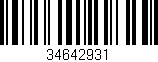 Código de barras (EAN, GTIN, SKU, ISBN): '34642931'