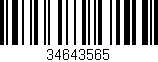 Código de barras (EAN, GTIN, SKU, ISBN): '34643565'