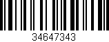 Código de barras (EAN, GTIN, SKU, ISBN): '34647343'