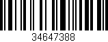 Código de barras (EAN, GTIN, SKU, ISBN): '34647388'