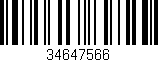 Código de barras (EAN, GTIN, SKU, ISBN): '34647566'