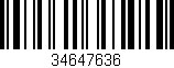 Código de barras (EAN, GTIN, SKU, ISBN): '34647636'