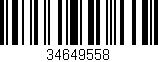 Código de barras (EAN, GTIN, SKU, ISBN): '34649558'