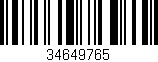 Código de barras (EAN, GTIN, SKU, ISBN): '34649765'