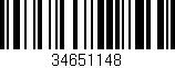 Código de barras (EAN, GTIN, SKU, ISBN): '34651148'