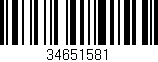 Código de barras (EAN, GTIN, SKU, ISBN): '34651581'