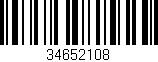 Código de barras (EAN, GTIN, SKU, ISBN): '34652108'