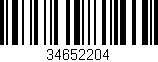 Código de barras (EAN, GTIN, SKU, ISBN): '34652204'
