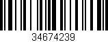 Código de barras (EAN, GTIN, SKU, ISBN): '34674239'