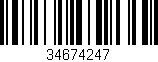 Código de barras (EAN, GTIN, SKU, ISBN): '34674247'