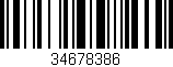 Código de barras (EAN, GTIN, SKU, ISBN): '34678386'