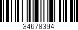Código de barras (EAN, GTIN, SKU, ISBN): '34678394'