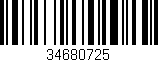 Código de barras (EAN, GTIN, SKU, ISBN): '34680725'
