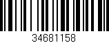 Código de barras (EAN, GTIN, SKU, ISBN): '34681158'
